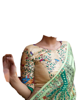Pure Tussar Silk print saree